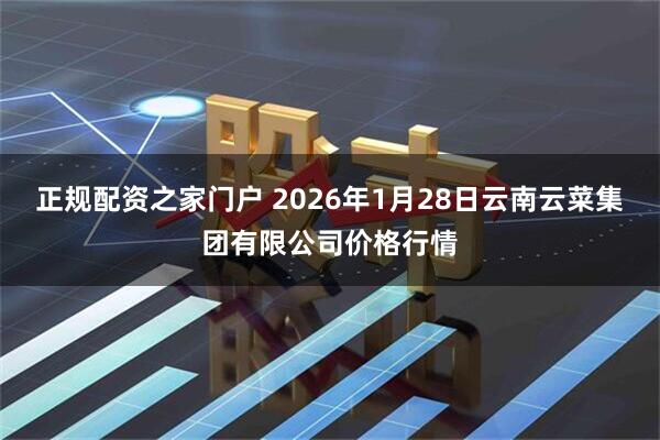 正规配资之家门户 2026年1月28日云南云菜集团有限公司价格行情